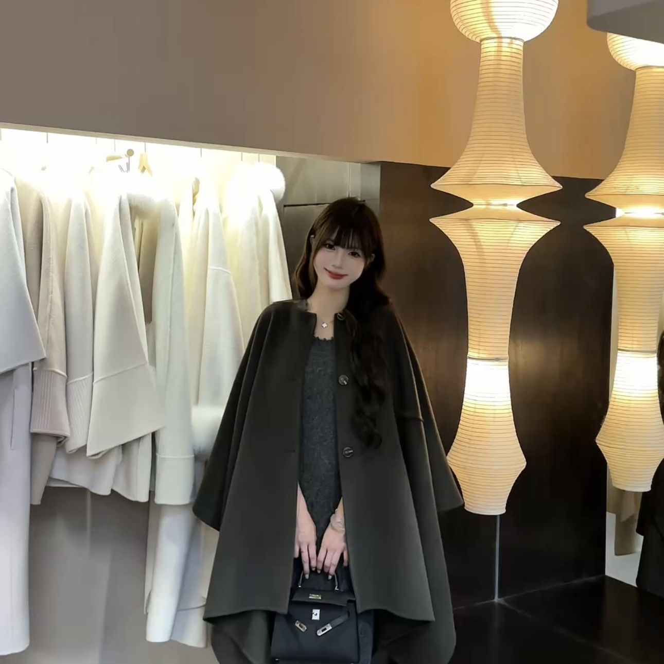 云朵衣羊毛外套(含100绵羊毛)(双面羊绒大版气质款)25120