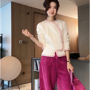 云朵设计26年早春新中式上衣甄选人丝香云纱上衣短外套A9706