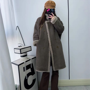 云XJA云2504 含100绵羊毛 云朵小众设计羊毛外套 配可拆卸领袢