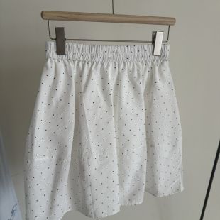 云朵设计夏上新少女感俏皮miu系波点花苞半身裙26WW905