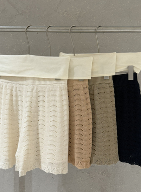 云朵纸纱浪花镂空极简显瘦短款27.2和纸纱29莱赛尔休闲短裤ONL213