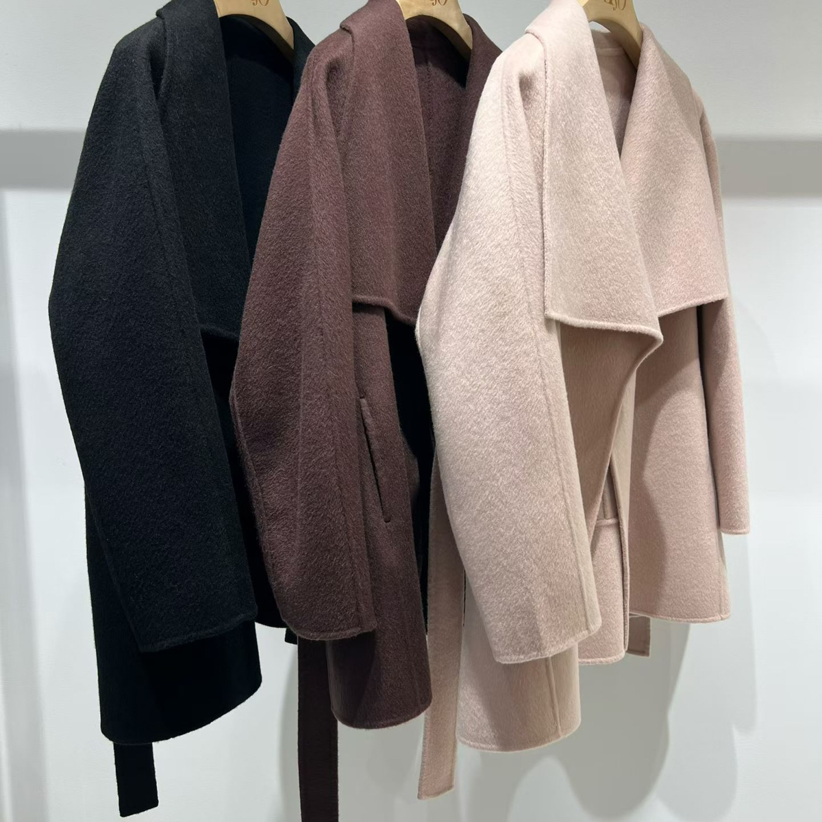 云朵绒休闲百搭羊毛外套(配腰带)（含30羊绒）(70羊毛)65S10