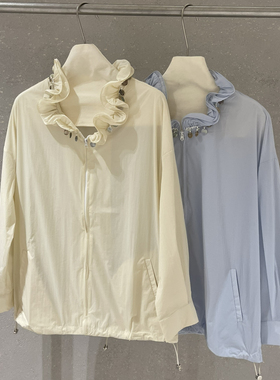 云朵立领自带防晒指数外套休闲拉链百搭减龄衬衫(不含内搭)OA6502