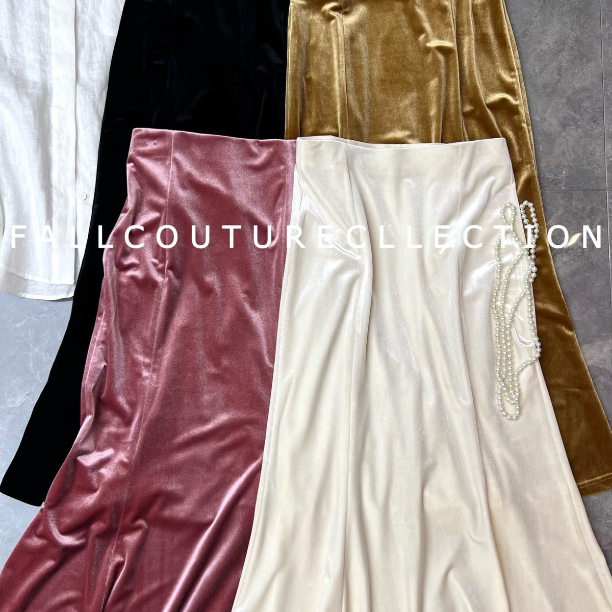 云朵早春上新论贵气还得是这条柔奢时装感丝绒鱼尾半身裙1639899,女装/女士精品,半身裙,淘宝优惠券,粉丝福利购,淘宝优惠卷