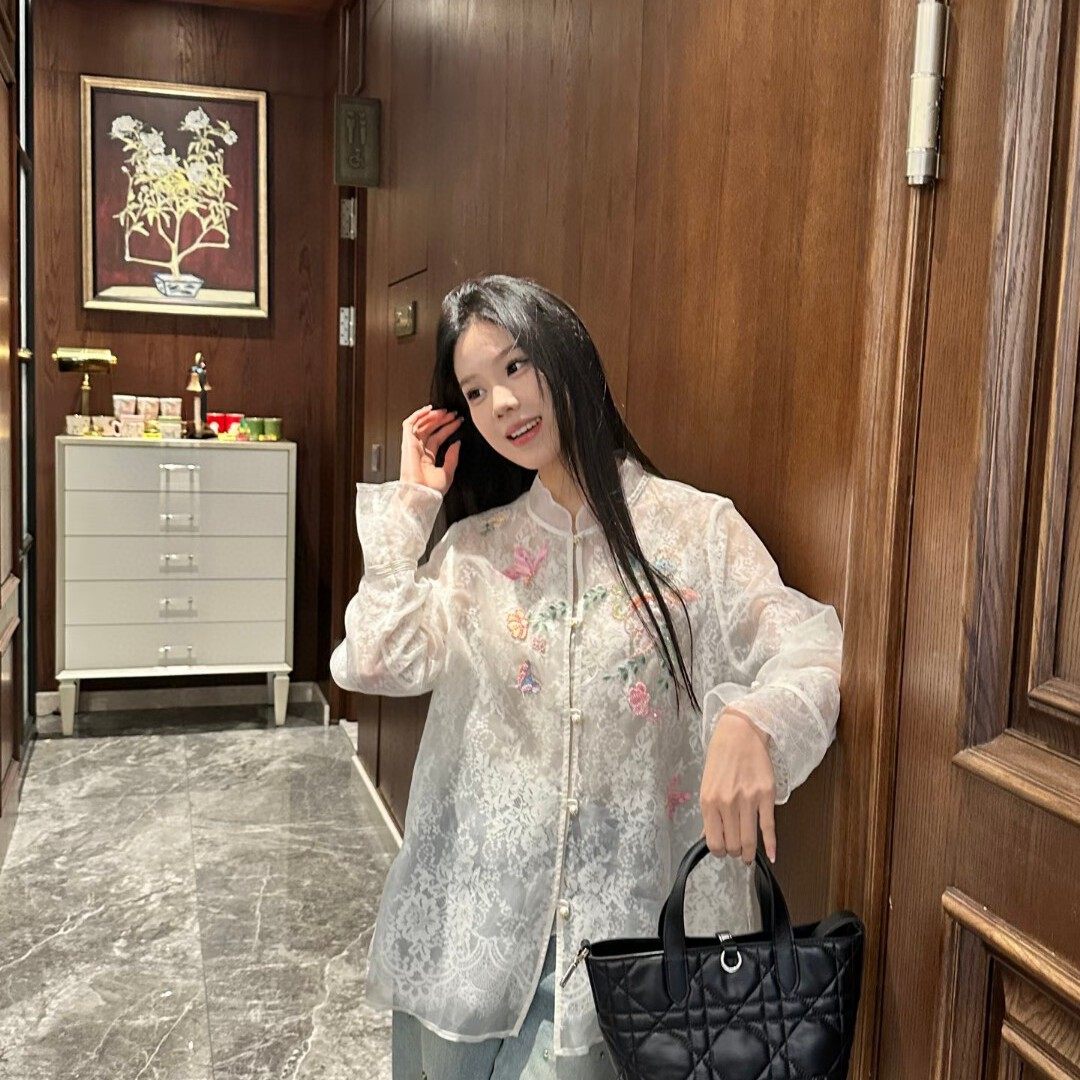 云朵家重工定位彩色绣花高档进口蕾丝里衬新中式小衫YS216-G401,女装/女士精品,毛针织衫,淘宝优惠券,粉丝福利购,淘宝优惠卷