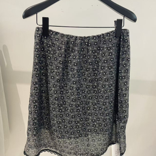 云朵设计26年夏上新温柔气质碎花图案高腰中长款 半身裙k562