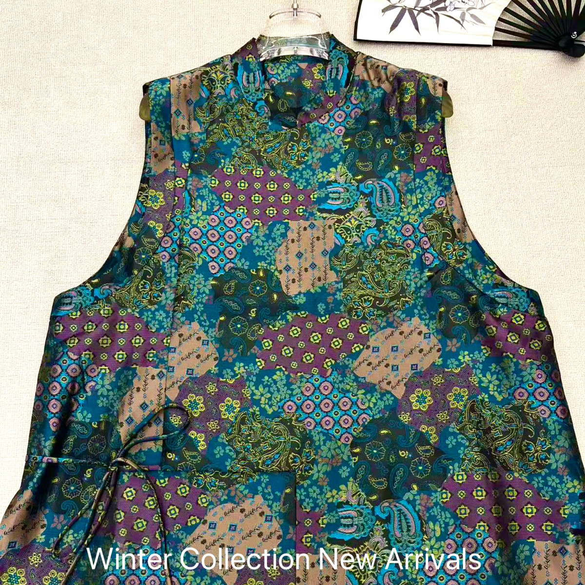 云朵26年早春中式高级复古腰果花马甲（含70真丝）ys-3484,女装/女士精品,马夹,淘宝优惠券,粉丝福利购,淘宝优惠卷