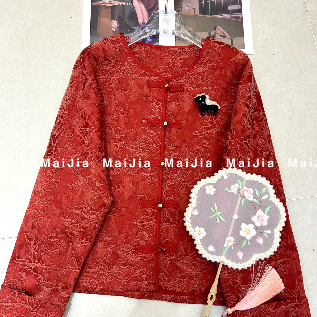 云朵小众设计花盘扣小马外套短外套(配胸针)（含70真丝）YS1-J467,女装/女士精品,时尚套装,淘宝优惠券,粉丝福利购,淘宝优惠卷