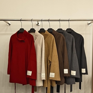 616 云朵新年战袍新款 含90澳毛 配腰带 双面羊毛外套