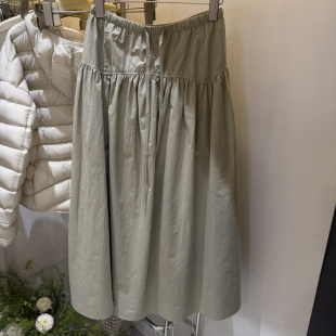 云朵26年夏上新韩版 简约气质百搭花苞半身裙9105