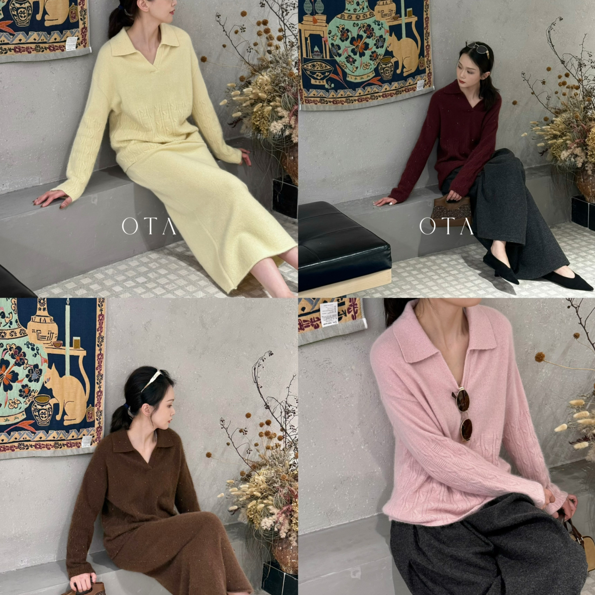 云朵闲套头简约亮闪毛感保暖毛衣含281绵羊毛411浣熊OZC09