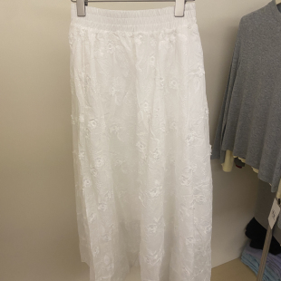 云朵设计6年夏上新热销单品蕾丝钩花松紧腰不挑身材半身裙R2635