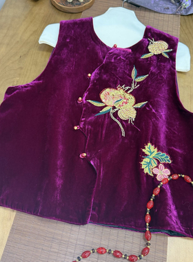 云朵设计26年早春极简大牌老钱新中式重工气质马甲YS4-t404