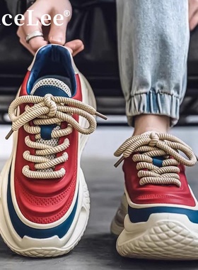 FaceLee日本设计师联名款网红爆款男鞋秋冬大头宽脚运动鞋男生