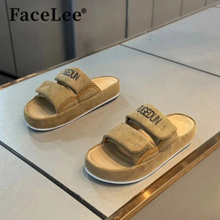 FaceLee拖鞋男2026夏季新款潮流百搭外穿一字拖时尚潮牌休闲鞋男