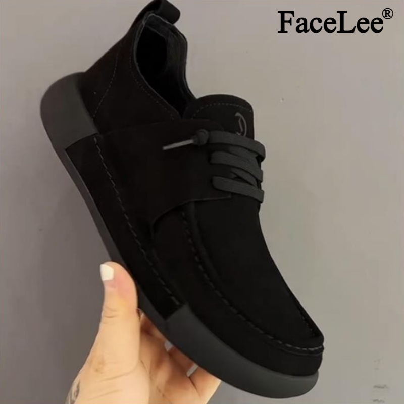 FaceLee日本设计师联名款男鞋经典百搭商务乐福鞋休闲磨砂皮鞋男