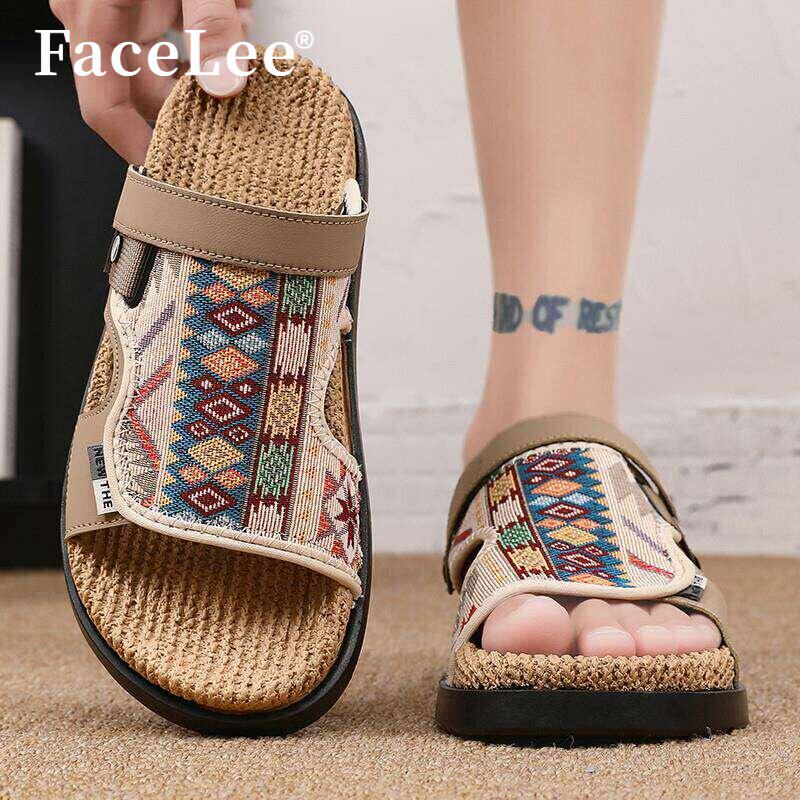 FaceLee拖鞋男2026夏季新款外穿男士高级感休闲沙滩鞋软木底开车