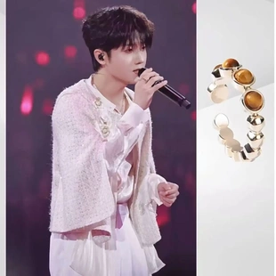 蒋敦豪同款戒指拉德虎眼石戒指食戒小众气质设计款配饰