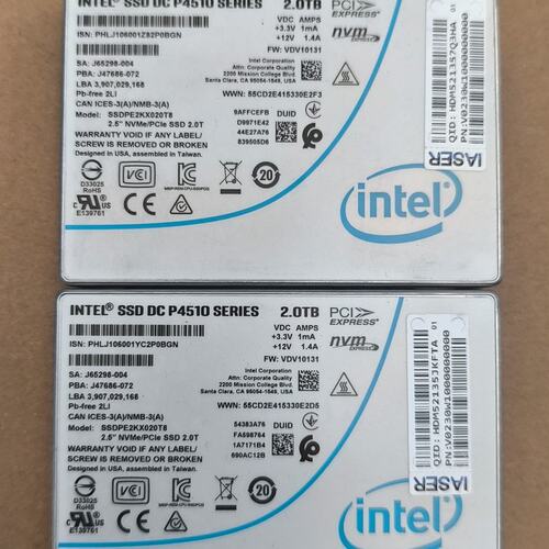 {议价}英特尔DC P4510 2TB企业级固态硬盘