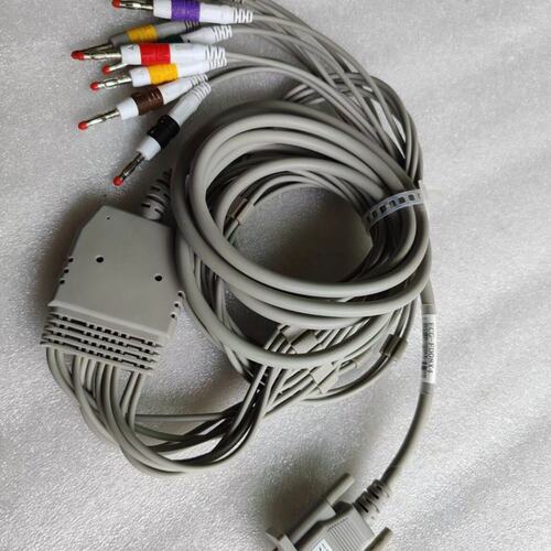 {议价}心电图导联线ECG-FD08X4，实物图，15针10导管，有