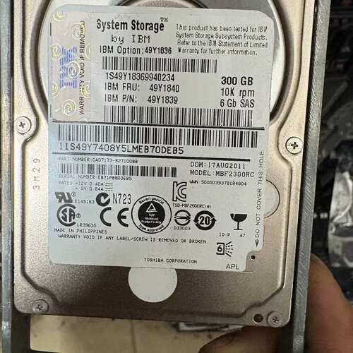 {议价}IBM 5210 49Y1840 300G 10K SAS