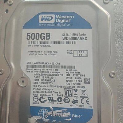 {议价}西部数据 WD5000AAKX 500GB 3.5寸机械硬盘