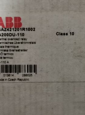 可维修TA200DU-110 ABB热继电器1SAZ421201R询价