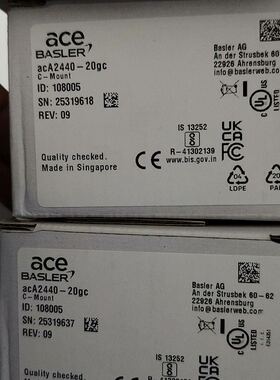 可维修正版全新原装Basler巴斯勒 acA2440-20gc询价