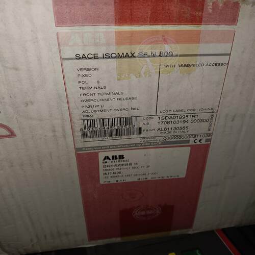 ABB塑壳断路器S6N800 in800 PR211/P L