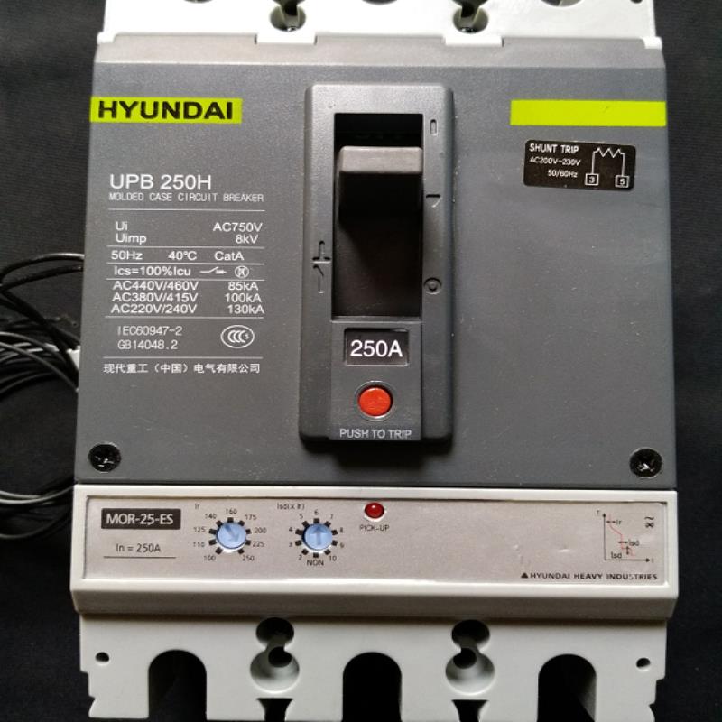 现代塑壳HYUNDAI断路器 UPB250H 250A MOR-25-ES议价