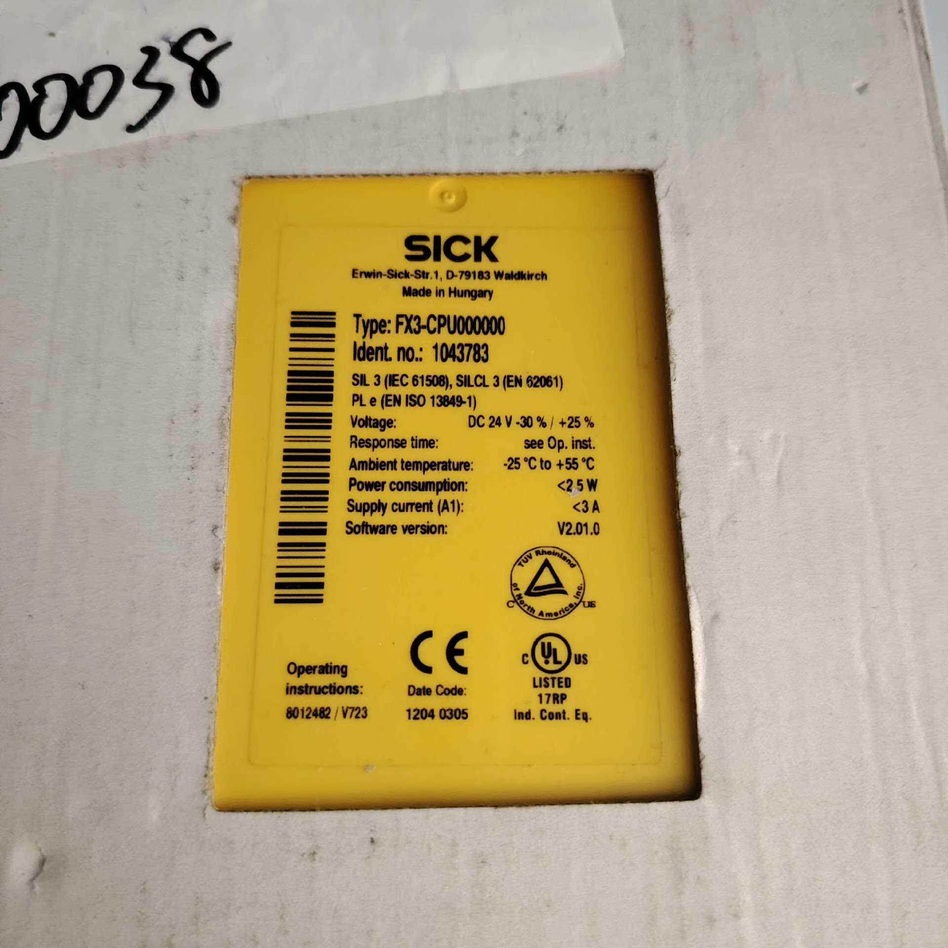 【汇生 】西克SICK  FX3-CPU000000实物拍摄【议价】