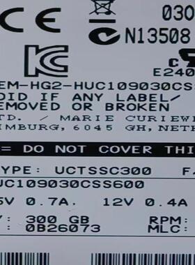 原装 HGST/日立 HUC109060CSS600 300