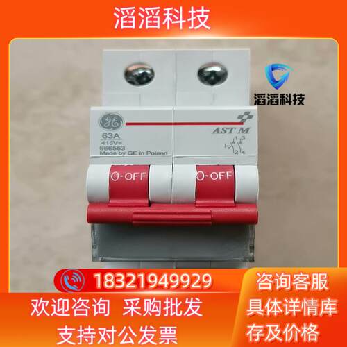 现货纯原装GE通用电气断路器 2P 63A Aster