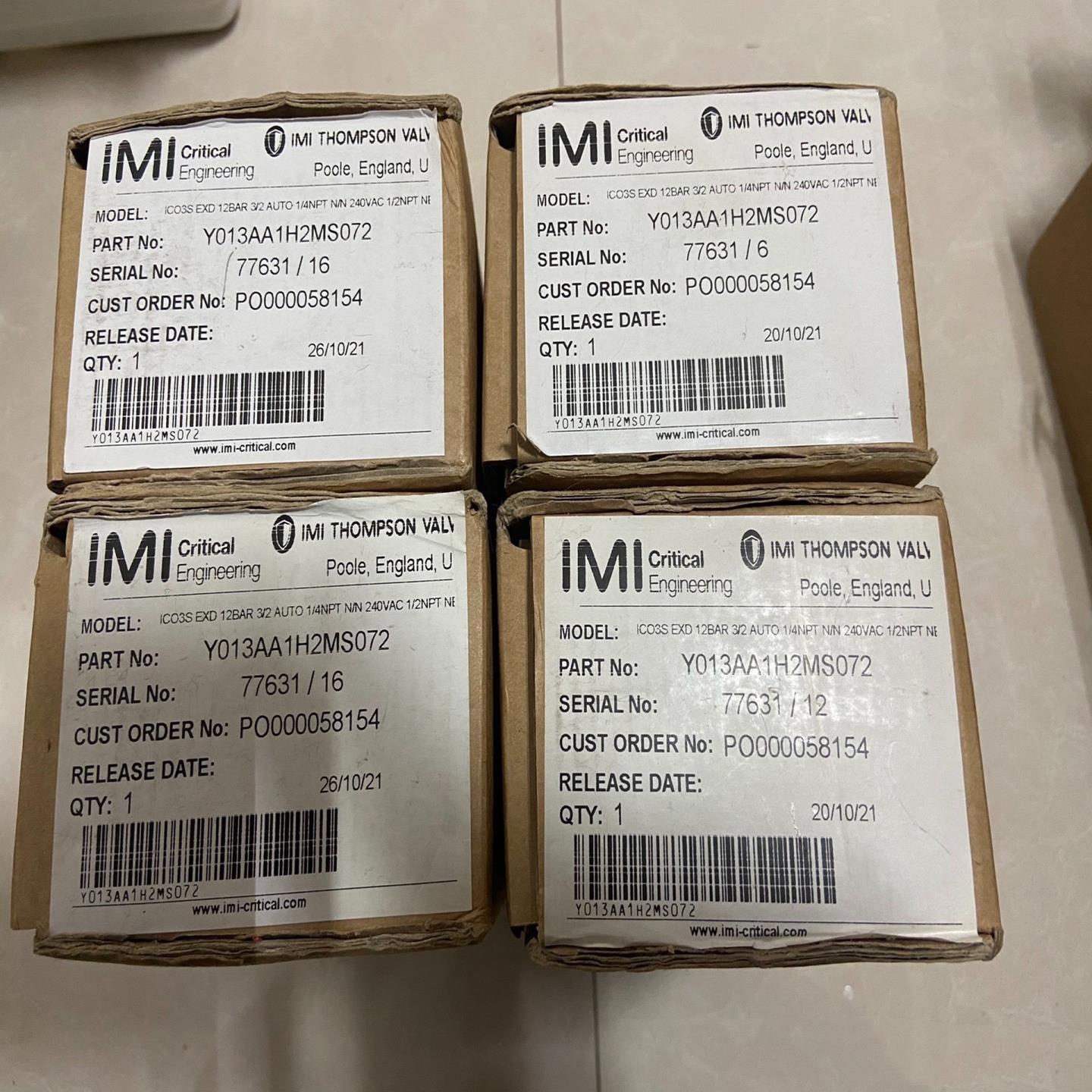 全新诺冠海隆防爆不锈钢电磁阀Y013AA1H2MS072，线