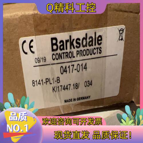 现货全新原装BARKSDALE巴士德8141-PL1-B 0