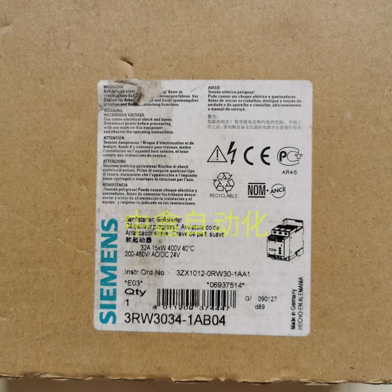 3RW3036/34/35-1AB04/AB14软启动控制保护器