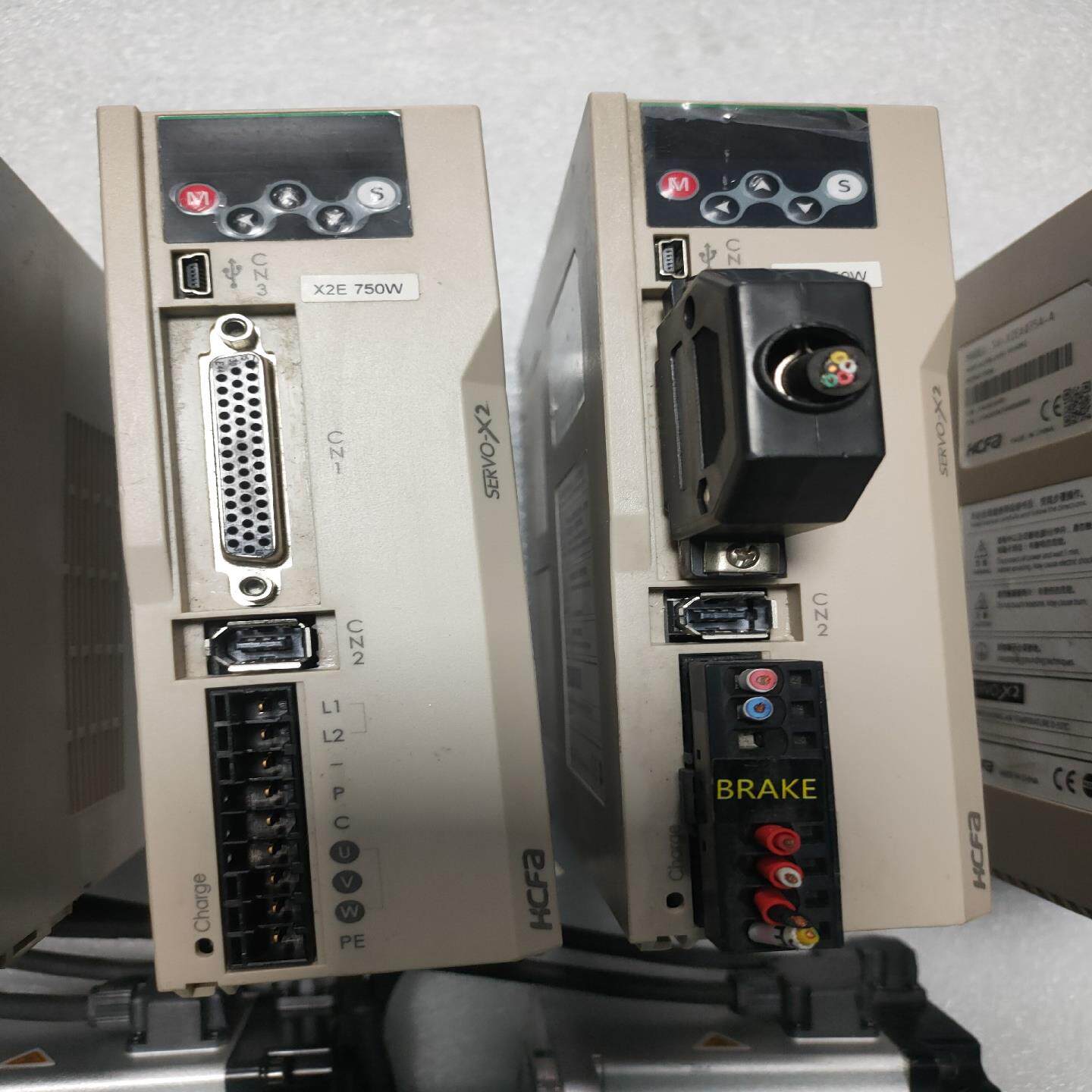 （设备配件）-750A -伺服SVX2EA075A 电机汇川W驱动SV