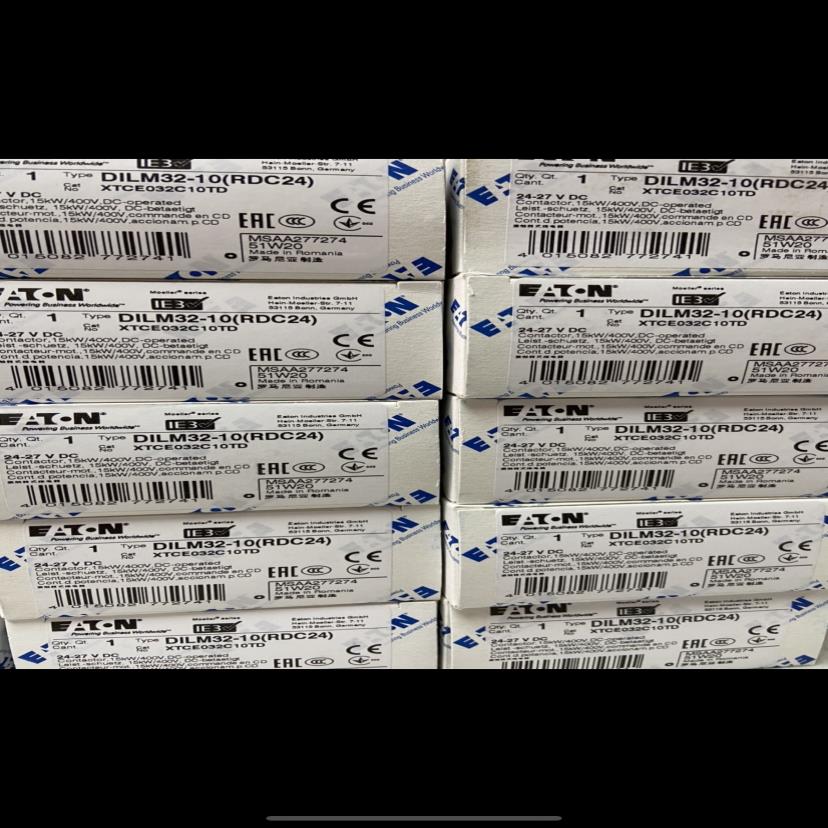 进口开关直流接触器 EATON DILM32-10 RDC24实拍议价