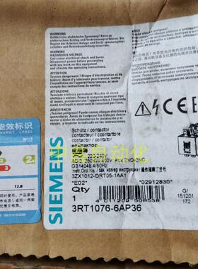 进交流接触器3RT1067-6AP36 3RT1076-6..6 250KW议价