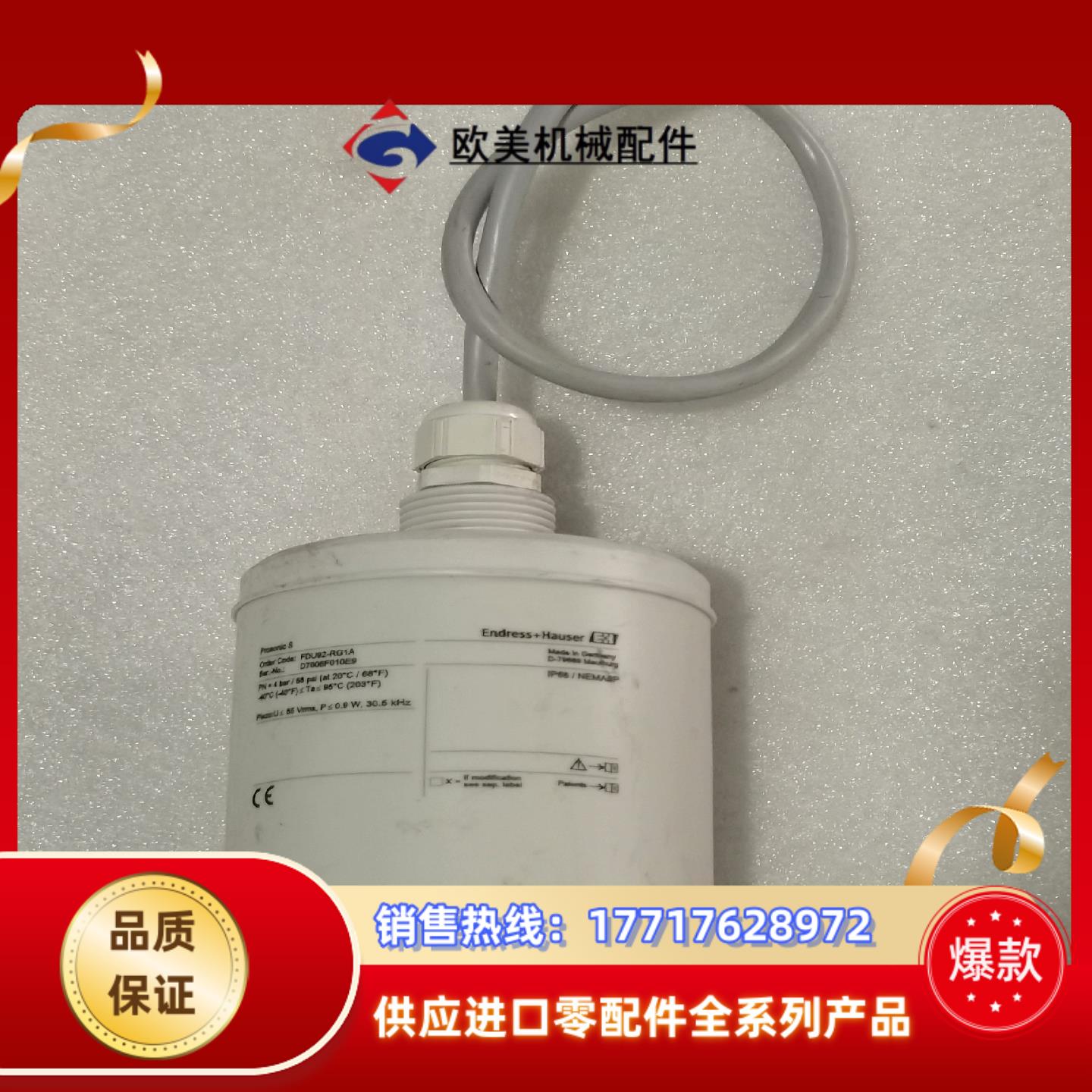 德国E+H超声波物位计探头FDU92-RG1A议价
