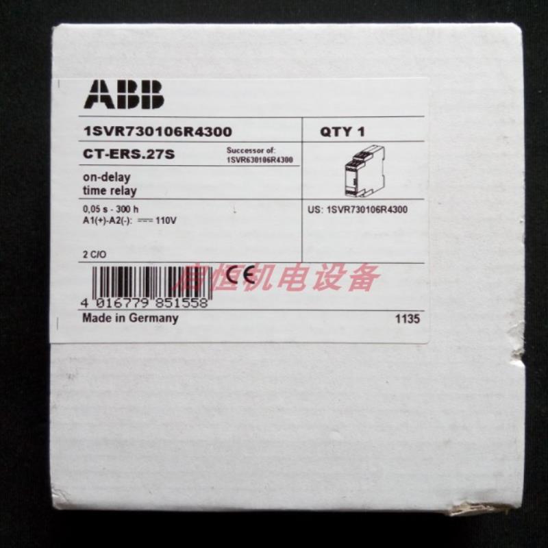 ABB时间继电器 CT-ERS.27S 110V DC / CT-ERS.28S 220V DC