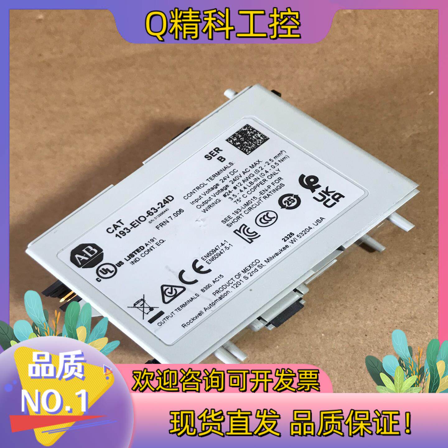现货AB罗克韦尔193-EIO-63-24D 新的未使用 年份2