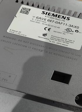 （设备配件）6AV6 647-0AF11-3AX0西门子触摸屏KTP10
