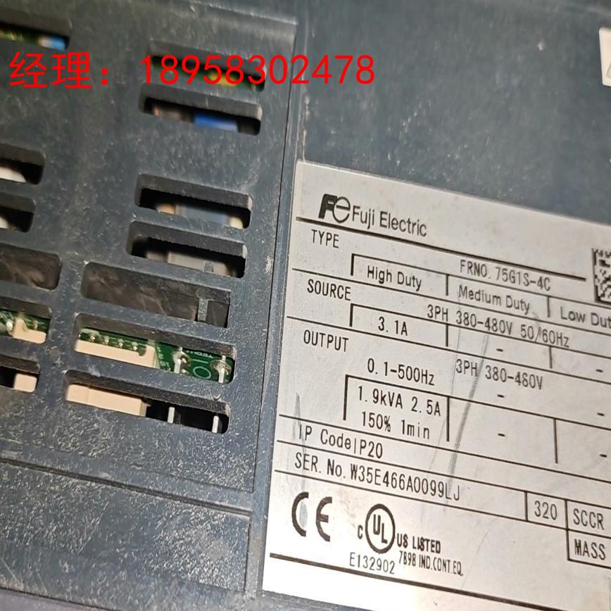 富士变频器FRN0.75G1S-4C，0.75KW，拆机包好