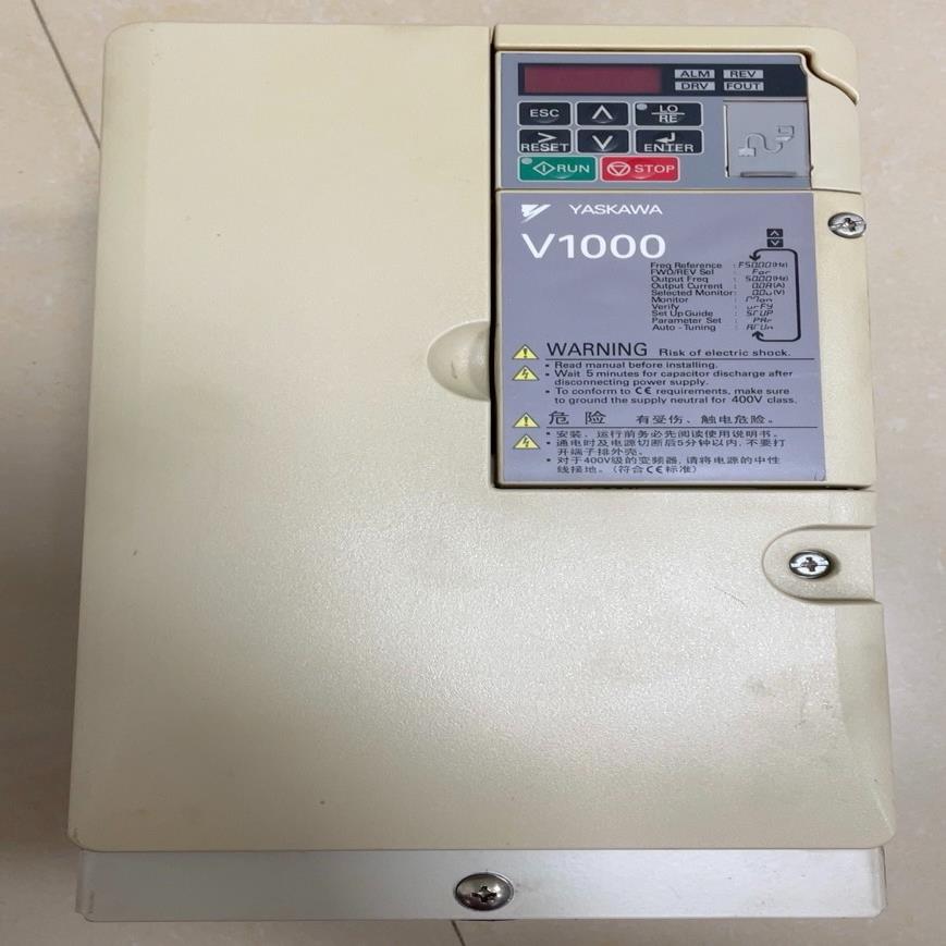 安川V1000变频器，7.5千瓦变频器，型号MICR-VB4