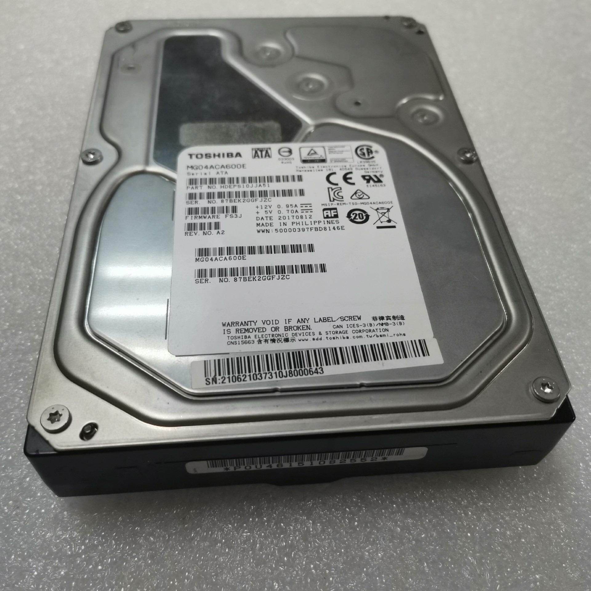 （设备配件）东芝6T SATA MG04ACA600E