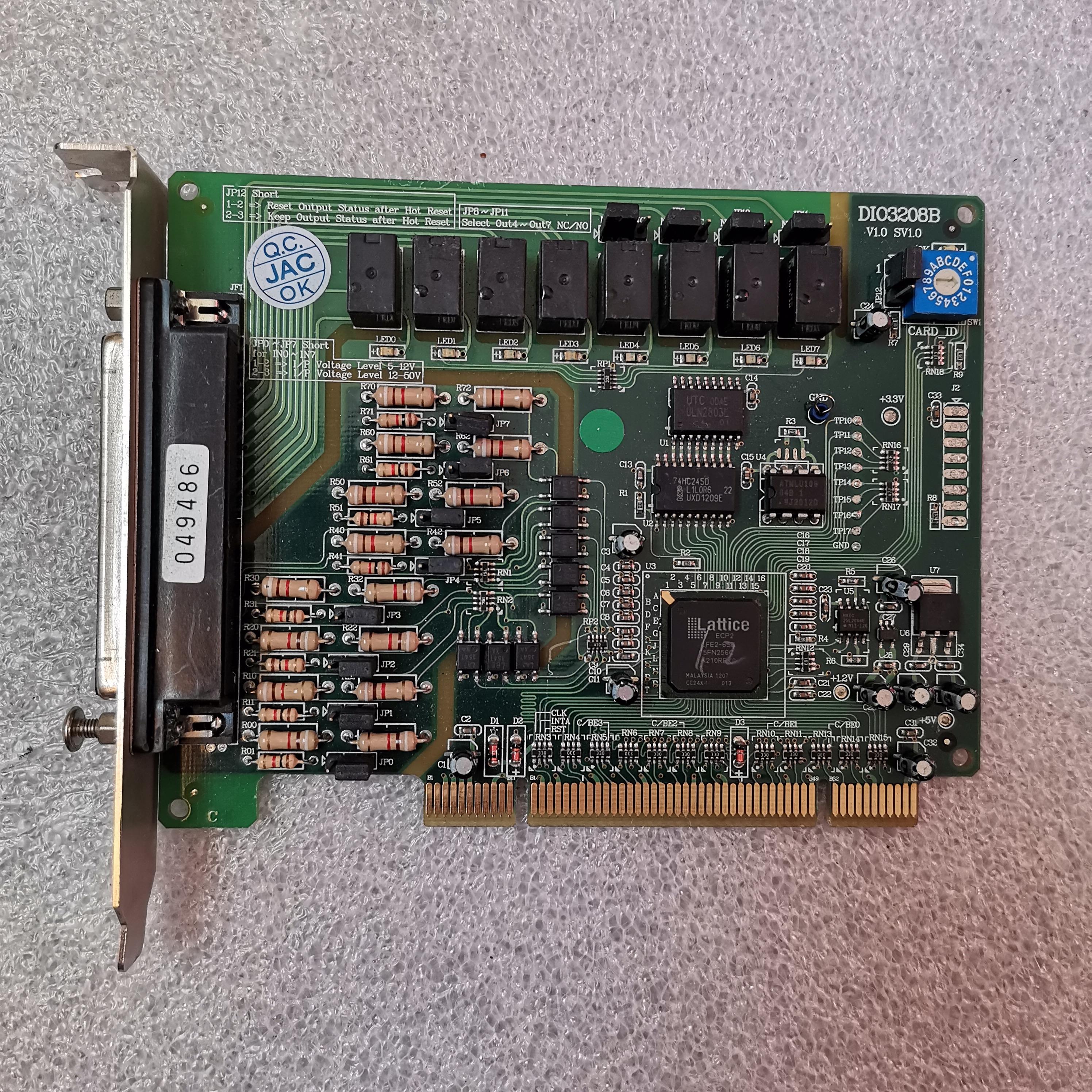 PCI工业工控机控制卡。DIO3208B V1.0 SV1.