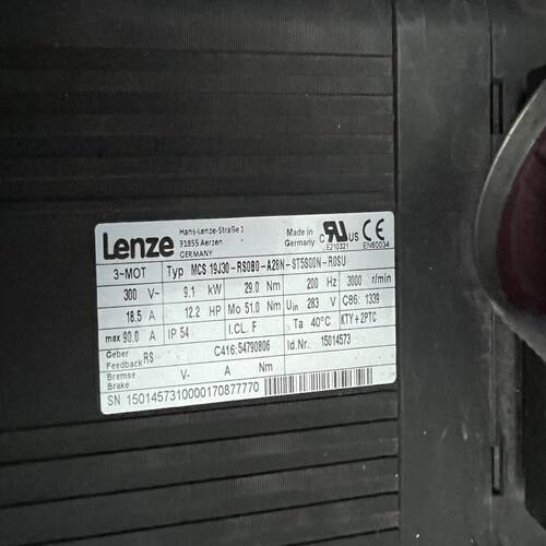 Lenze 伦茨 伺服电机 MCS19J30-RS0B0-A议价