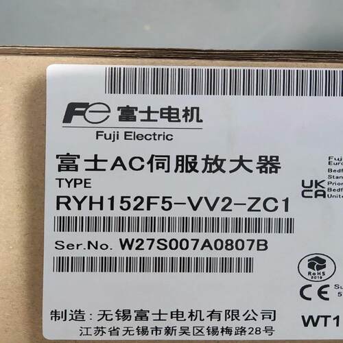 富士AC伺服放大器  RYH152F5-VV2-ZC1  全