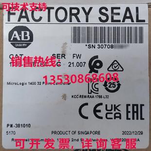 供应原装AB1766-L32BXBA ser.c Microrologix 1400 32 点控制器